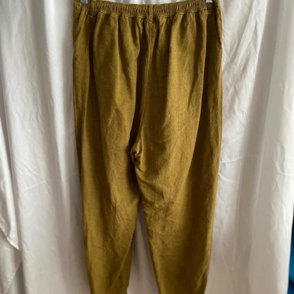 Alix Cotton Check Trousers | Golden Olive, Medium - Picture 6 of 10
